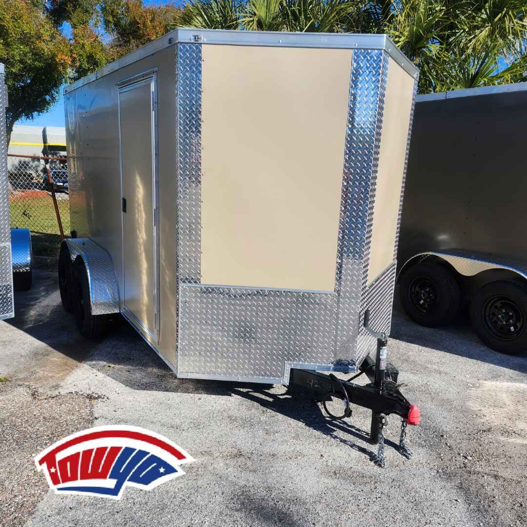 2026 Maximum 6x12 Cargo enclosed cargo trailer in desert tan