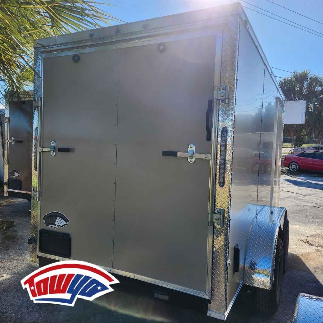 2026 Maximum 6x12 Cargo enclosed cargo trailer in desert tan, photo 3