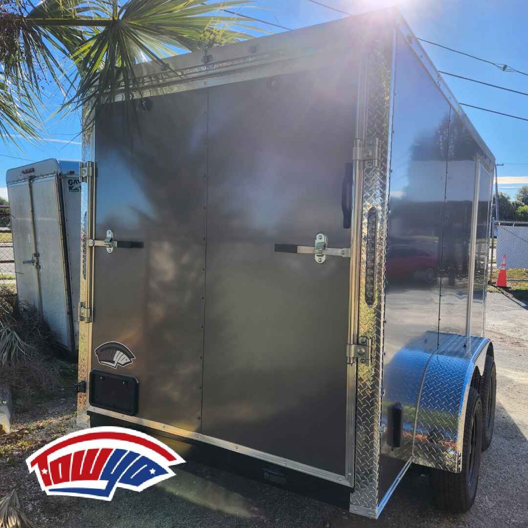 2026 Maximum 6x12 Cargo enclosed cargo trailer in charcoal, photo 3