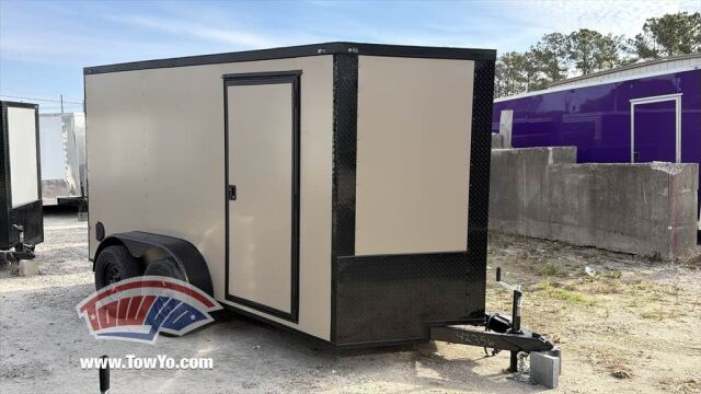 2026 Maximum 6x12 Enclosed Cargo trailer in desert tan