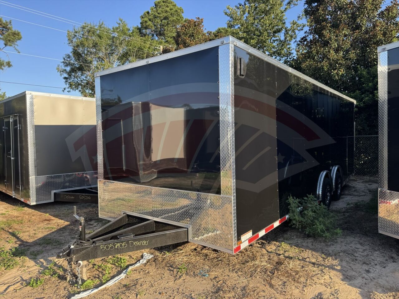 2026 Hook & Line 8.5x24 Cargo enclosed cargo trailer in black