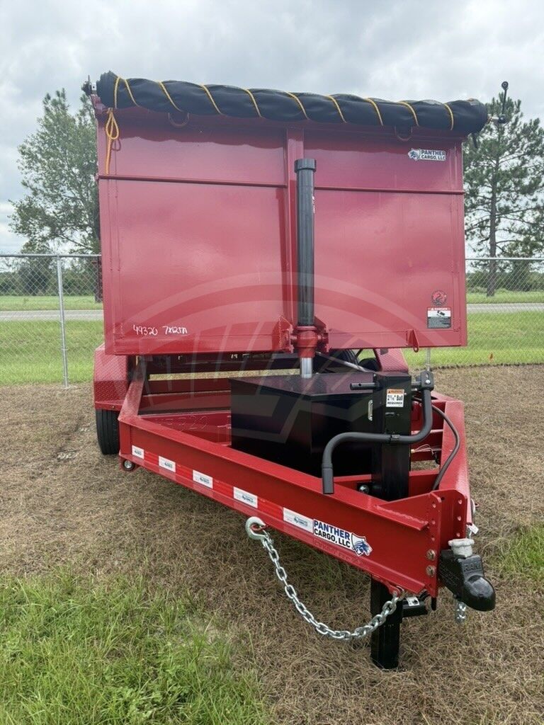 2004 Panther Cargo 7x12 Dump trailer in true blue, photo 2