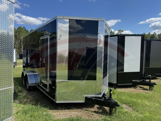 2026 Xtreme Cargo 7x16 Cargo enclosed cargo trailer in black
