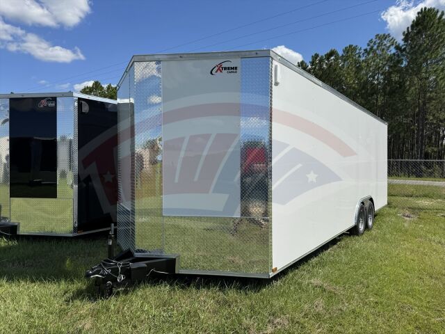 2026 Xtreme Cargo 8.5x24 Cargo enclosed cargo trailer in white