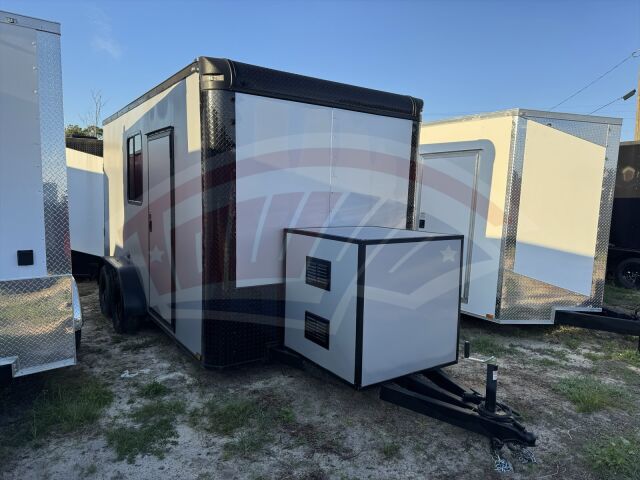 2020 Hook & Line 7x14 Cargo enclosed cargo trailer in silver
