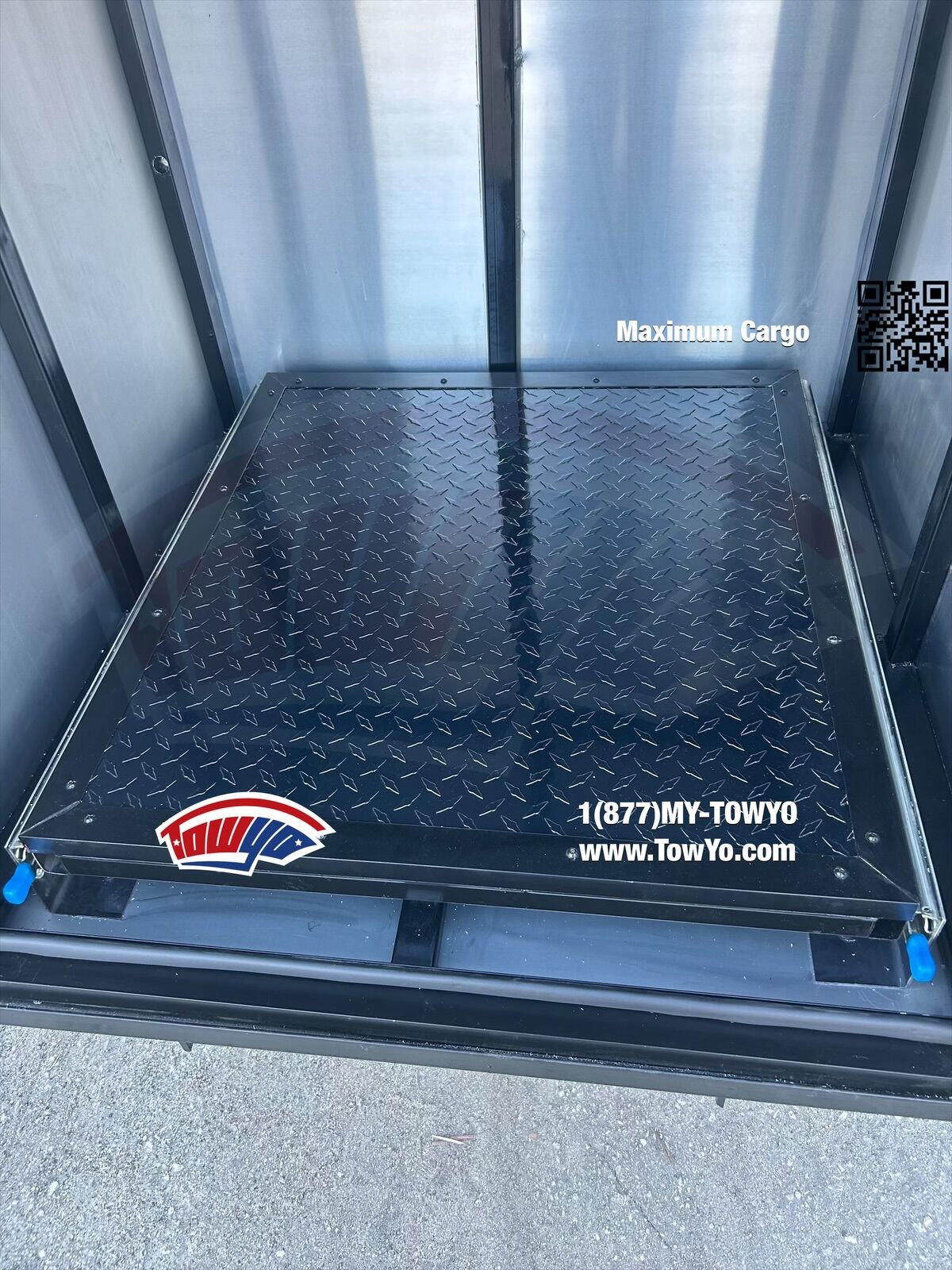 2023 Maximum 8.5x20 Cargo bbq / smoker porch trailer in true blue, photo 7
