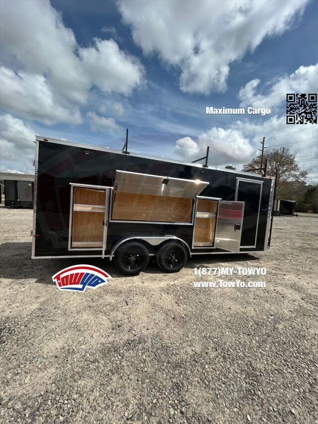 2025 Maximum 7x18 Cargo enclosed cargo trailer in black
