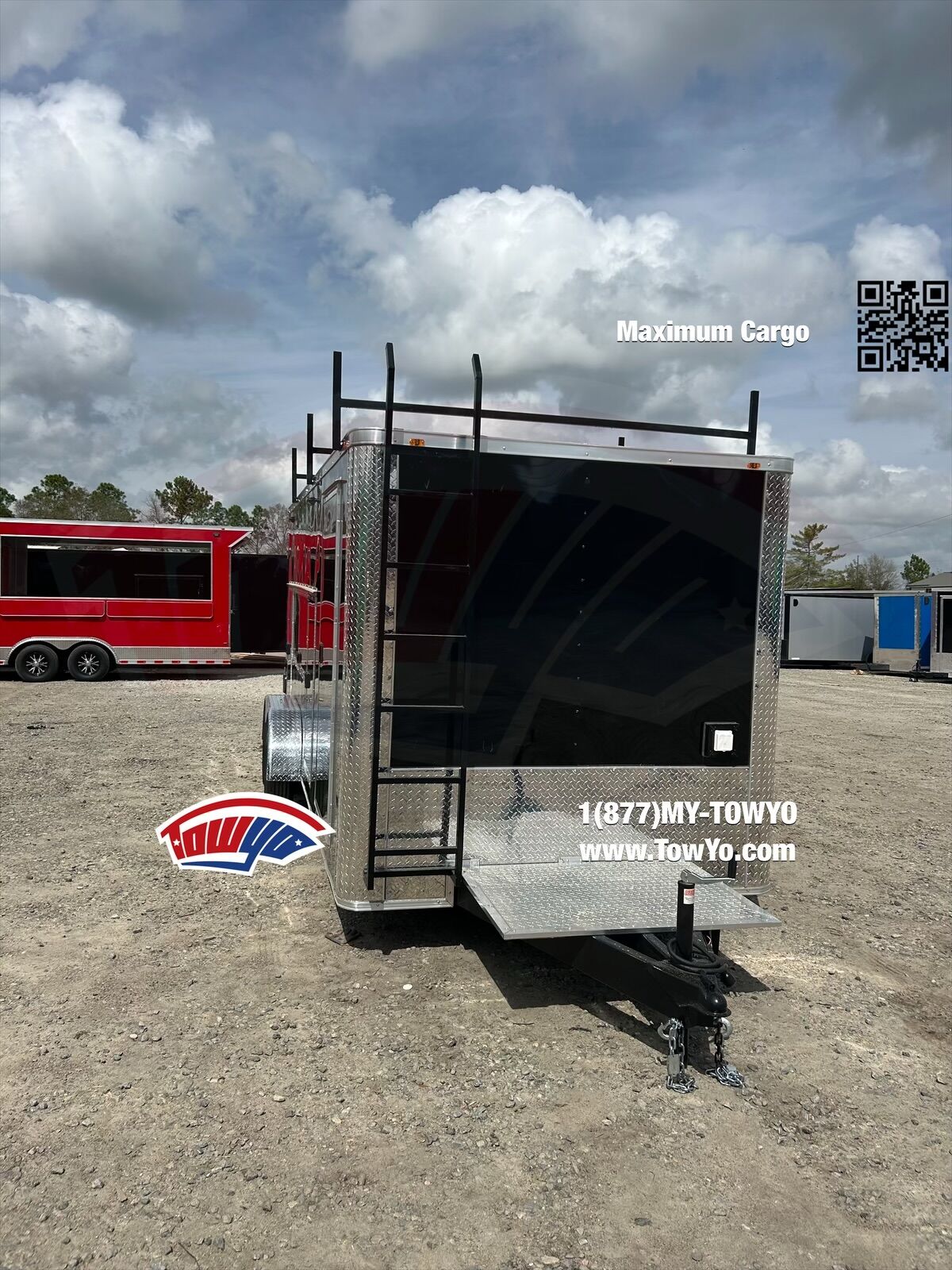2025 Maximum 7x18 Cargo enclosed cargo trailer in black, photo 4