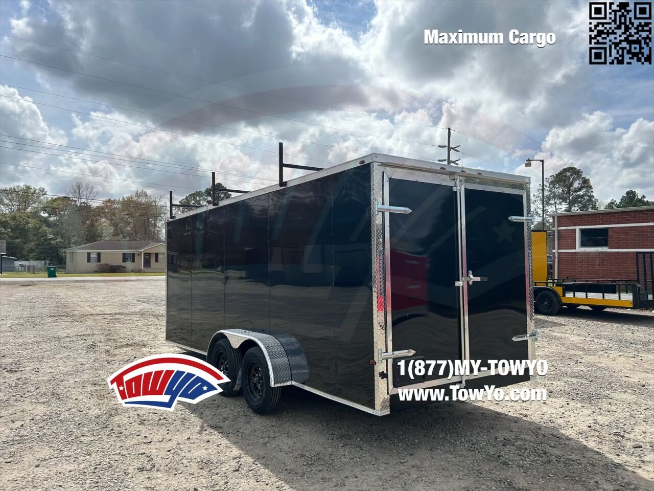 2025 Maximum 7x18 Cargo enclosed cargo trailer in black, photo 5
