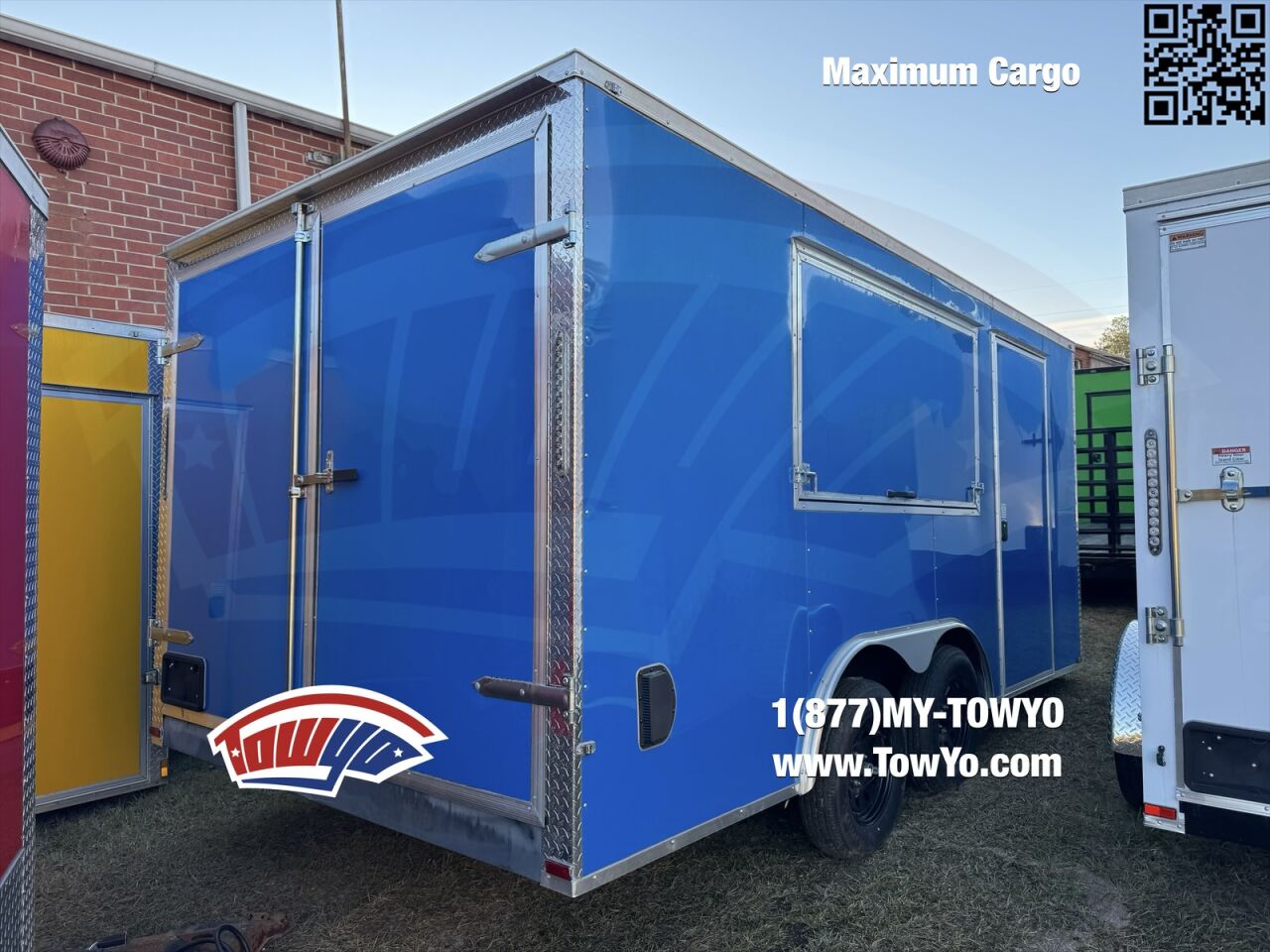 2023 Maximum 8.5x16 Cargo enclosed cargo trailer in true blue