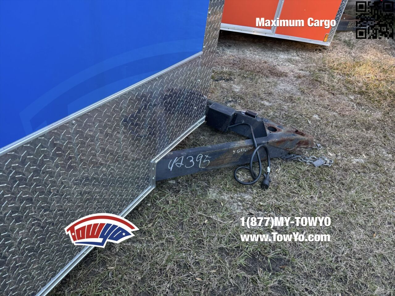 2023 Maximum 8.5x16 Cargo enclosed cargo trailer in true blue, photo 3
