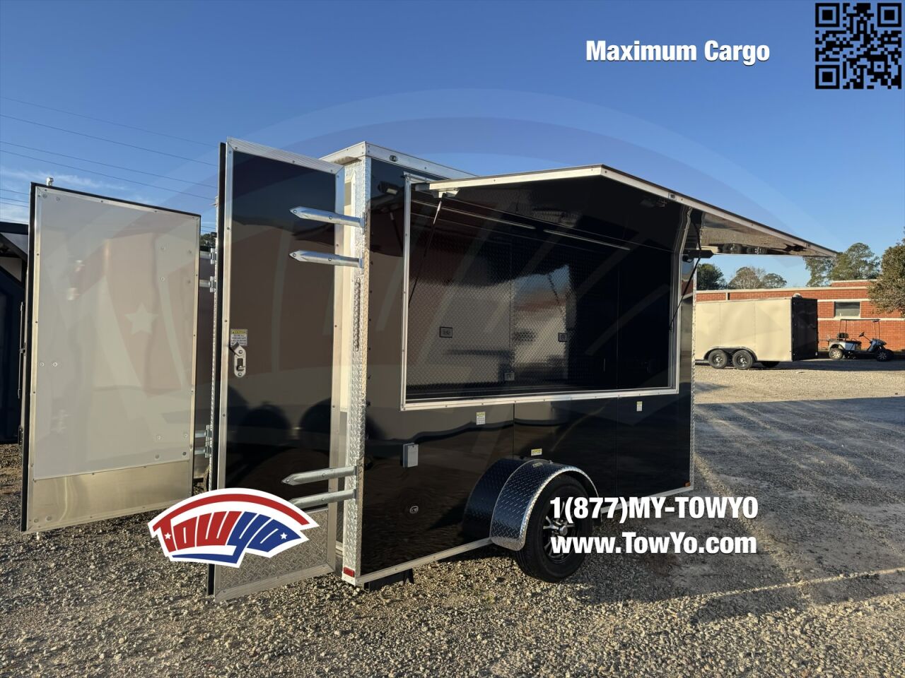 2023 Maximum 6x12 Cargo enclosed cargo trailer in black