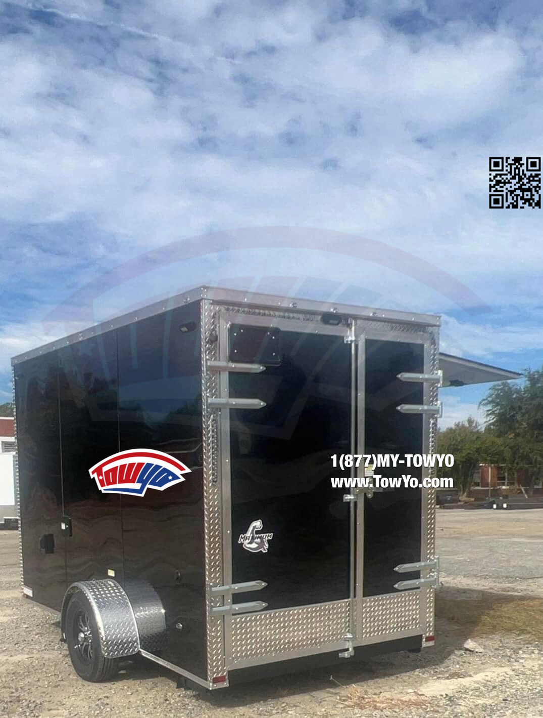 2023 Maximum 6x12 Cargo enclosed cargo trailer in black, photo 3