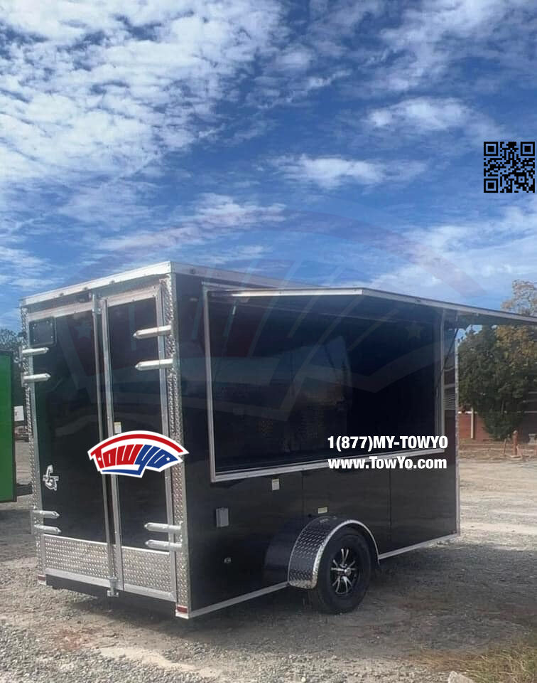 2023 Maximum 6x12 Cargo enclosed cargo trailer in black, photo 7