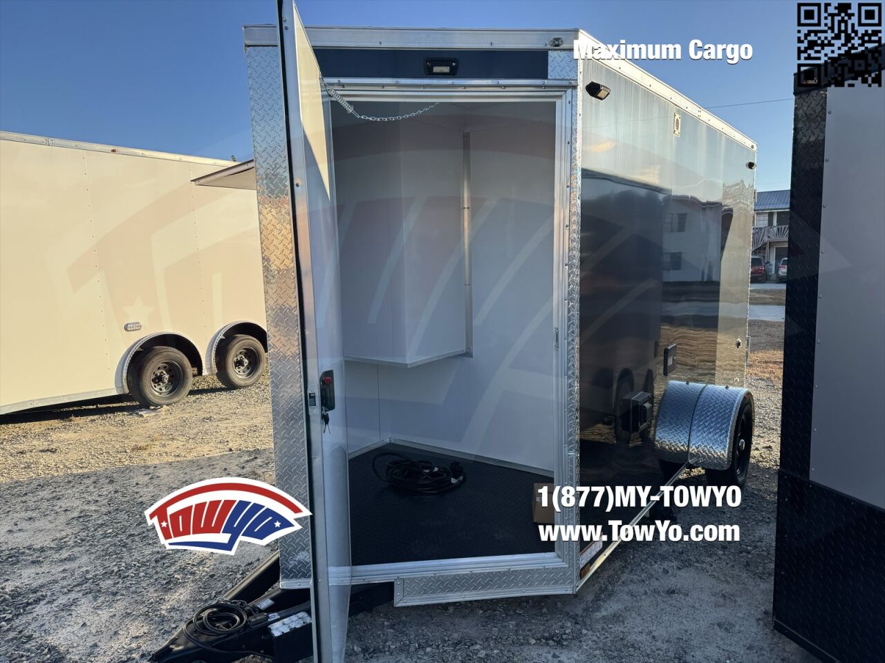 2023 Maximum 6x12 Cargo enclosed cargo trailer in black, photo 11