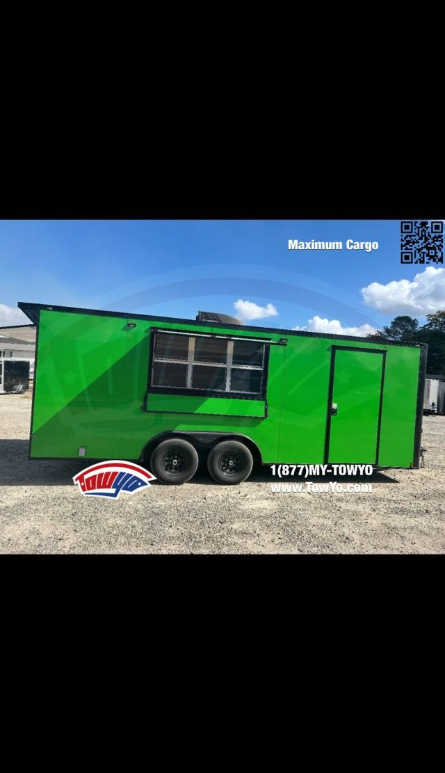 2023 Maximum 8.5x20 Cargo concession / food trailer in green