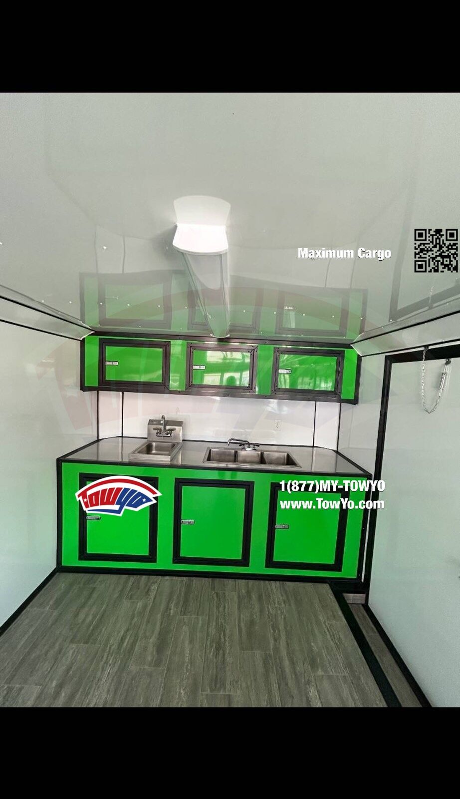 2023 Maximum 8.5x20 Cargo concession / food trailer in green, photo 3