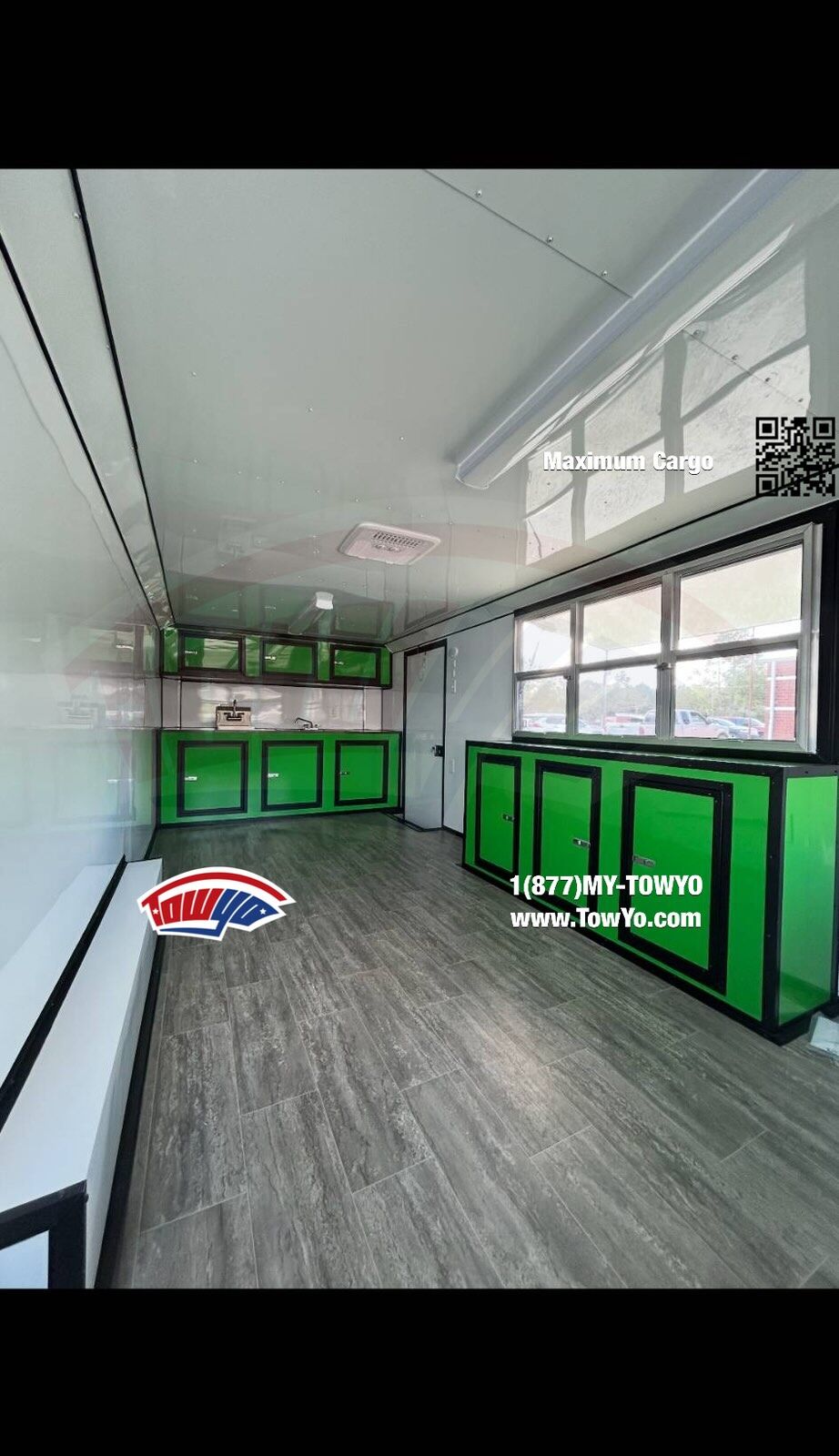 2023 Maximum 8.5x20 Cargo concession / food trailer in green, photo 5