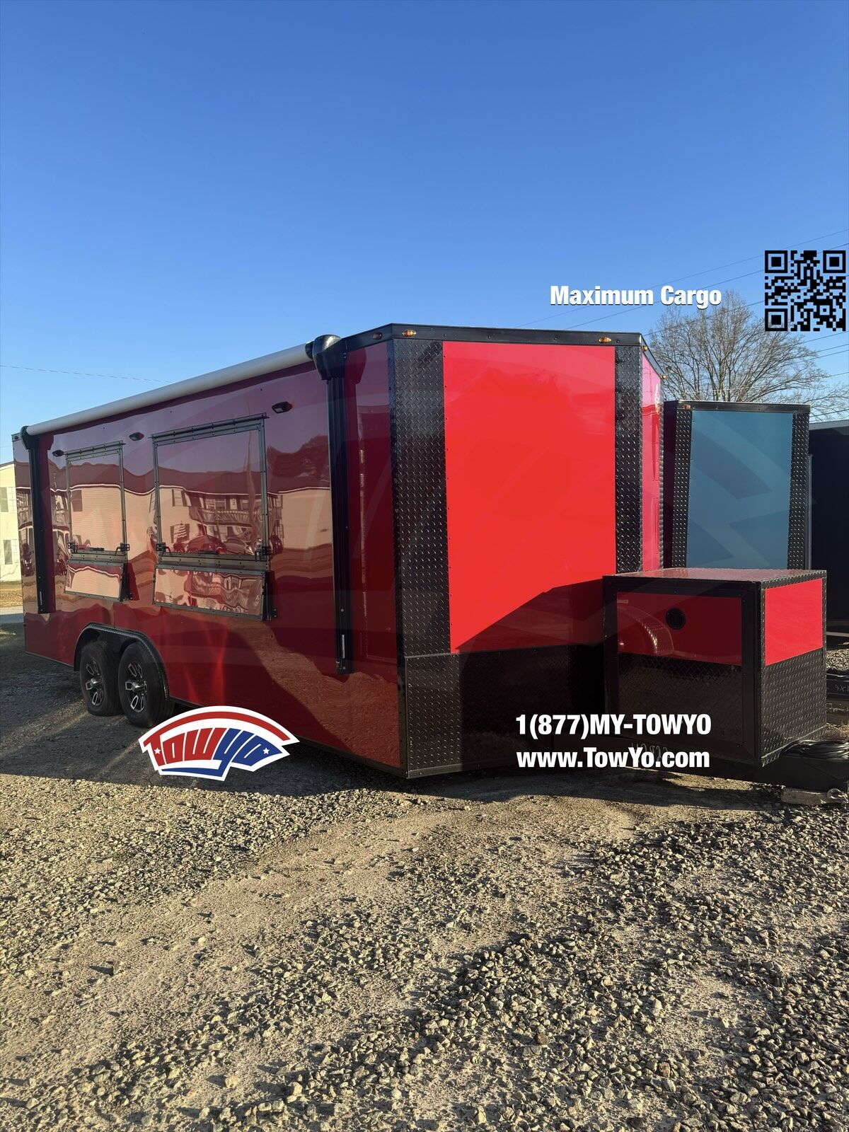 2024 Maximum 8.5x20 Cargo enclosed cargo trailer in red, photo 5