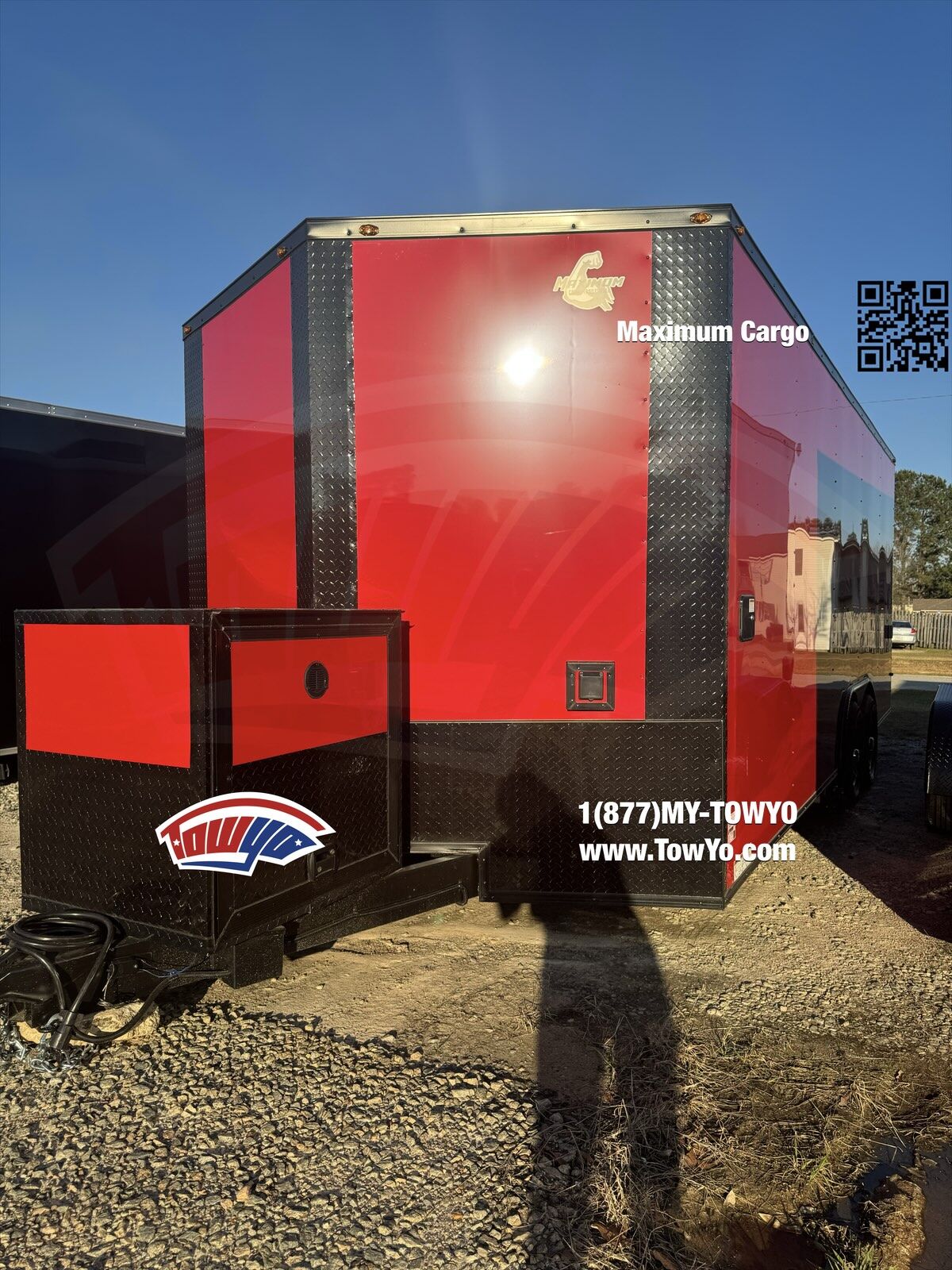 2024 Maximum 8.5x20 Cargo enclosed cargo trailer in red, photo 6