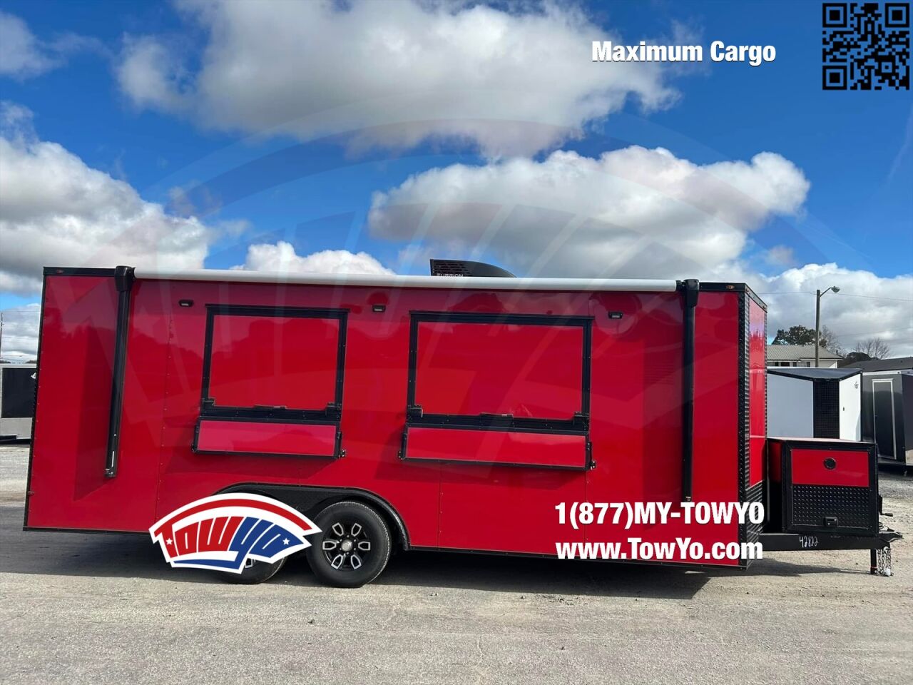 2024 Maximum 8.5x20 Cargo enclosed cargo trailer in red, photo 12