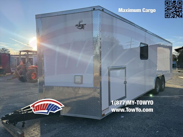 2024 Maximum 8.5x24 Cargo mobile office / fiber trailer in white