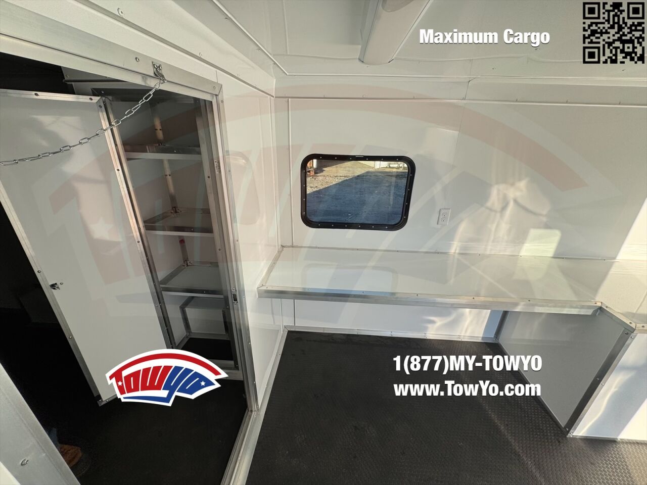 2024 Maximum 8.5x24 Cargo mobile office / fiber trailer in white, photo 4