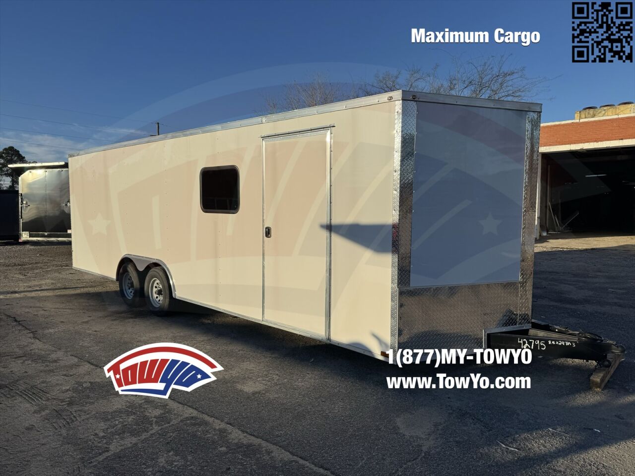 2024 Maximum 8.5x24 Cargo mobile office / fiber trailer in white, photo 8