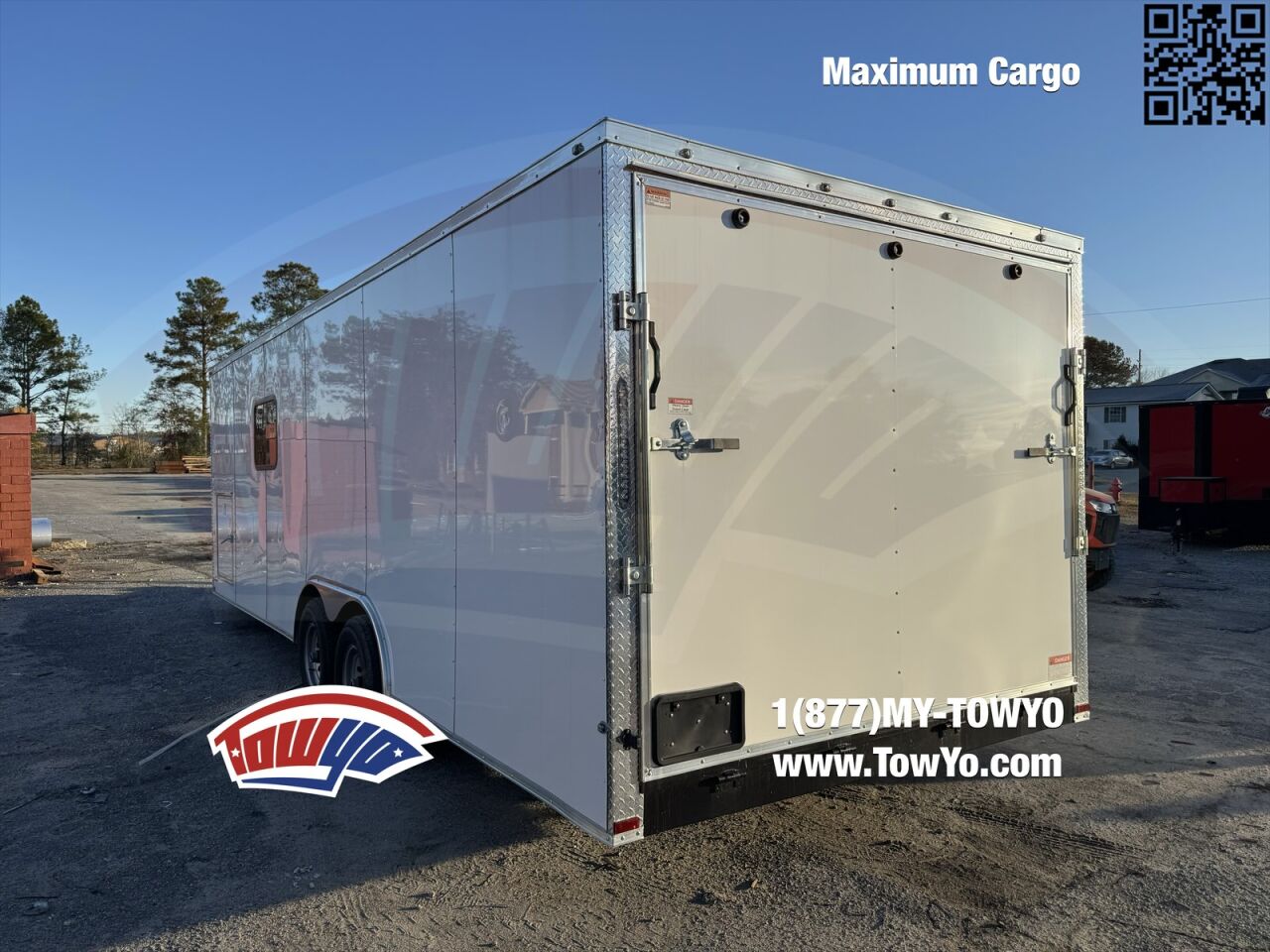 2024 Maximum 8.5x24 Cargo mobile office / fiber trailer in white, photo 9
