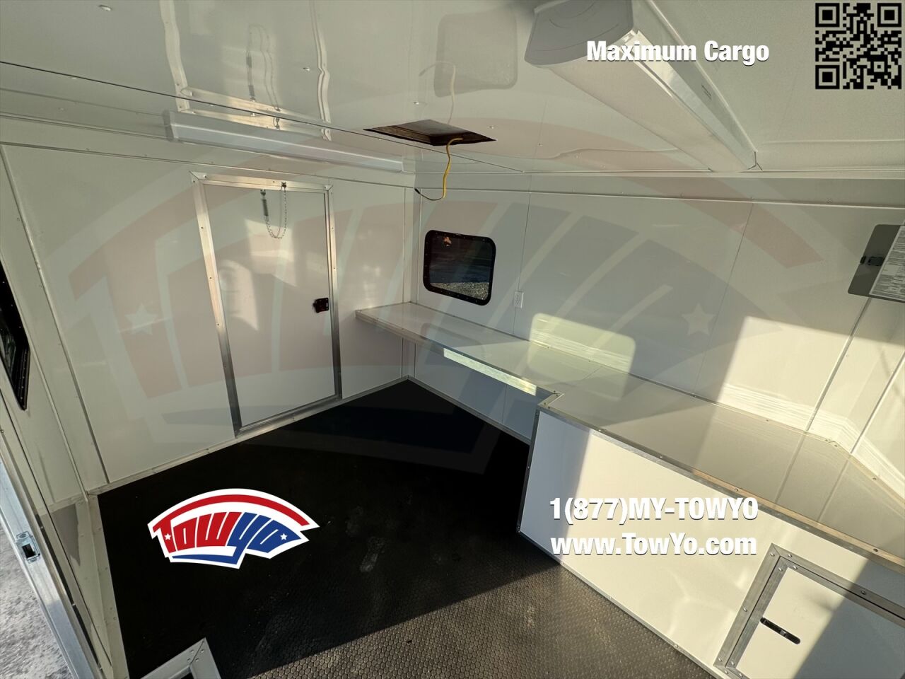 2024 Maximum 8.5x24 Cargo mobile office / fiber trailer in white, photo 11