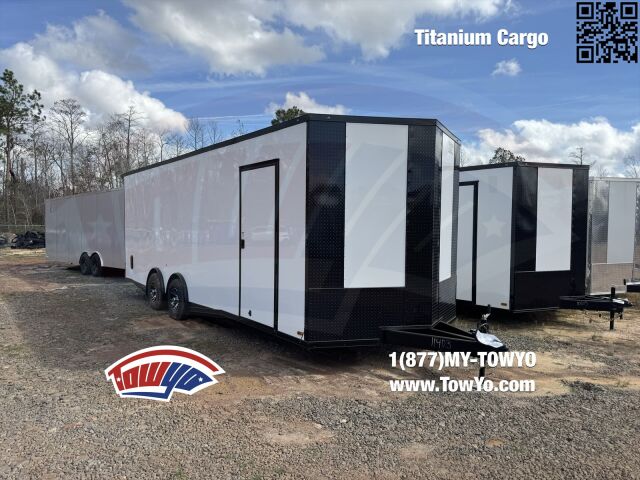 2026 Titanium 8.5x24 Cargo enclosed cargo trailer in white