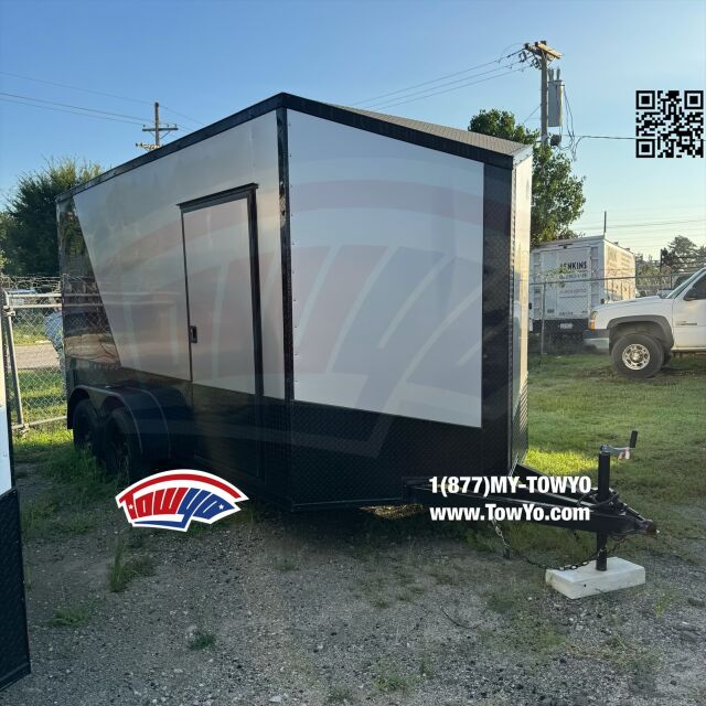 2026 TowYo 7x14 Cargo enclosed cargo trailer in black
